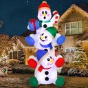 Joiedomi 6 FT Christmas Inflatable Decoration Stacked Snowman with Build-in LEDs Blow Up Inflatables for Xmas Party, Home Indoor Outdoor Christmas Décor Yard Garden Lawn Winter Holiday Supplies Décor