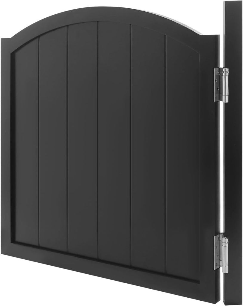 35x35 Inch Entrance Partition Door, Wood Partition Door Half-Waist Swinging Interior Door with Doo r Joints, Thick Pine Wood Cafe Style Doors for Kitchen or Commercial Space Divider (Black)