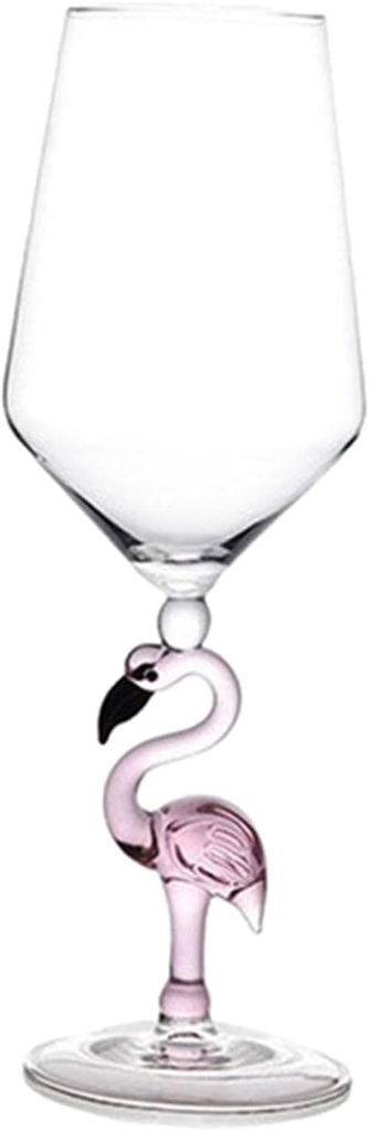 Flamingo Wine Cup Cocktail Goblet Martini Glasses Champagne Wine Bottle for Wedding Party Anniversary (500ml)