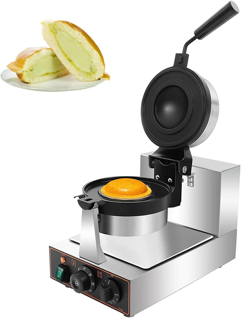 Sealed Burger Maker Machin,Hamburger Waffle Maker Sandwich Press,Electric Press UFO Burger Machine,for Home Kitchens Breakfast Shops Schools Singlehead