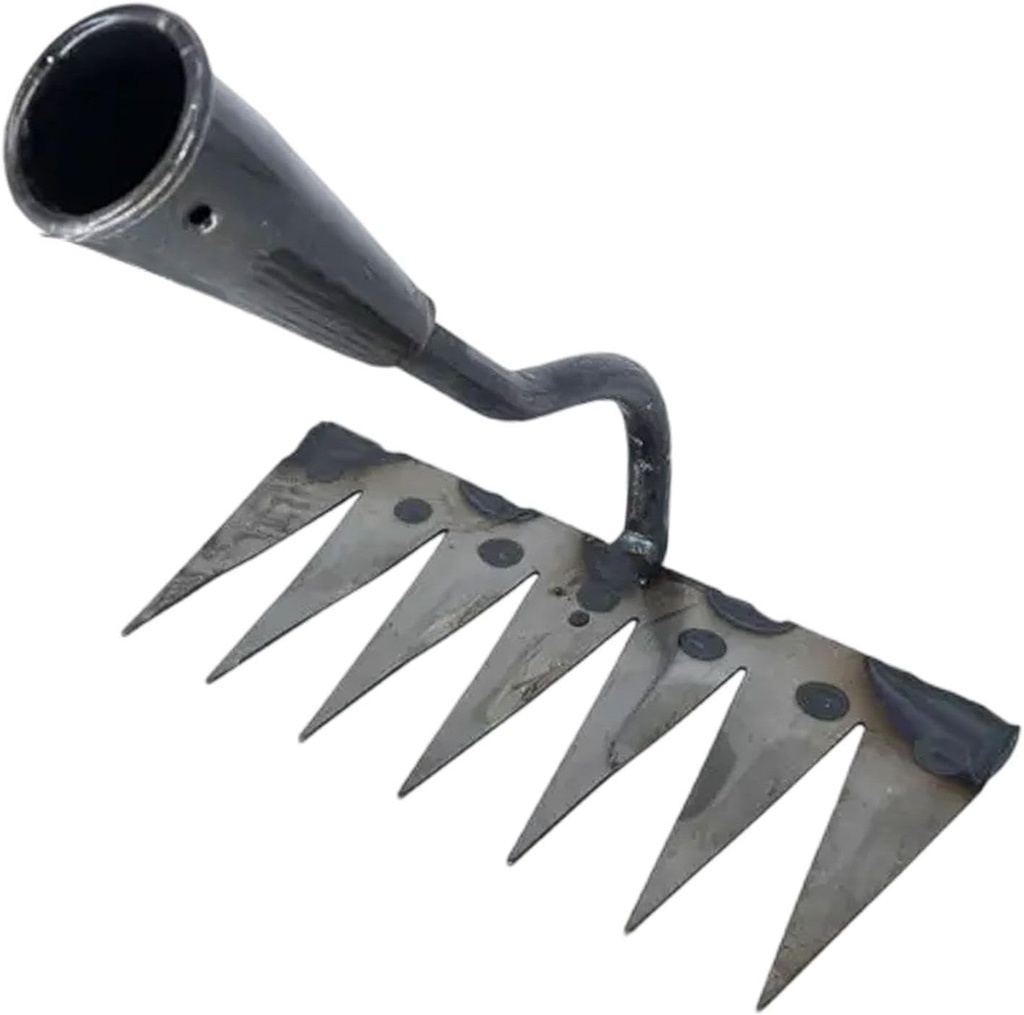 Gardening Hand Weeder Tool Weed Remover Tool Medium Carbon Steel Uprooting Weeding Tool Manual Weeder Claw for Yard Lawn, 7 Tines