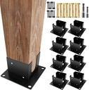 Post Anchor Base,Concrete Wood Fence Post Base for 4" x 4"(Actual:3.5" x 3.5") Lumber,Pergola Floor brakcets for Deck Post,Fence Post,Porchs Post W/Hardware (8Pack)…