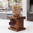 Wooden Candy Dispenser - Amish Handmade Containers & Storage For Gummy Or Peanut- Wood Storage Gumball Machine For Skittles Or M&Ms - Cereal Dispenser Countertop (Harvest)