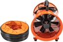 520W Utility Blower Fan, 3300RPM High Velocity Low Noise Ventilator with 7 Blades & 16 FT Duct Hose, 12 In Portable Extraction Ventilation Fan for Home Factories Warehouse