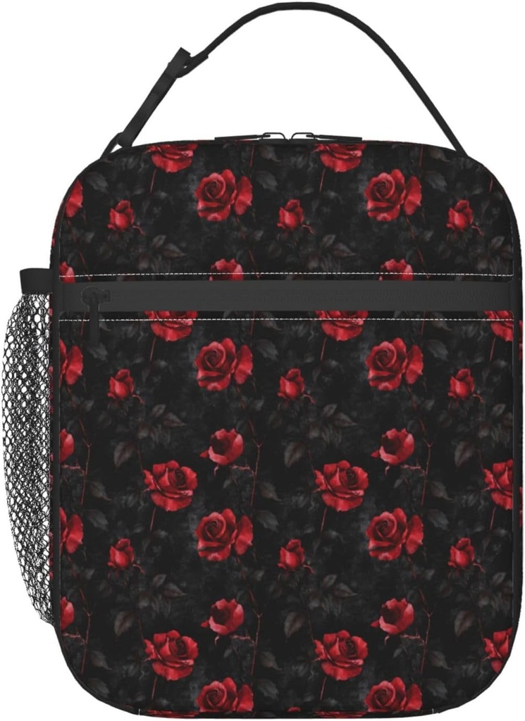 Goth Lunch Box Insulated Lunch Bag for kids Girls Boys Women,Reusable Lunch Box Containers for Women Men,Durable Cooler Tote Bag Lunchbox for Office/School/Picnic