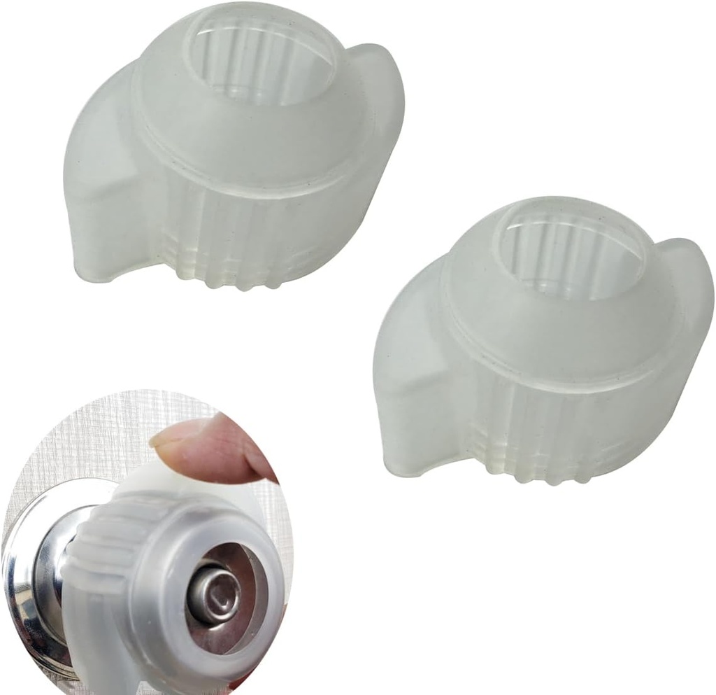 2 Pack door knobs cover,Door Handle Extension, Soft Rubberized Doorknob Extension, Converts Knob Style Doors to Handles for Easy Accessibility, Door knob Grips Fits Door Knobs (Transparent-2 PCS)