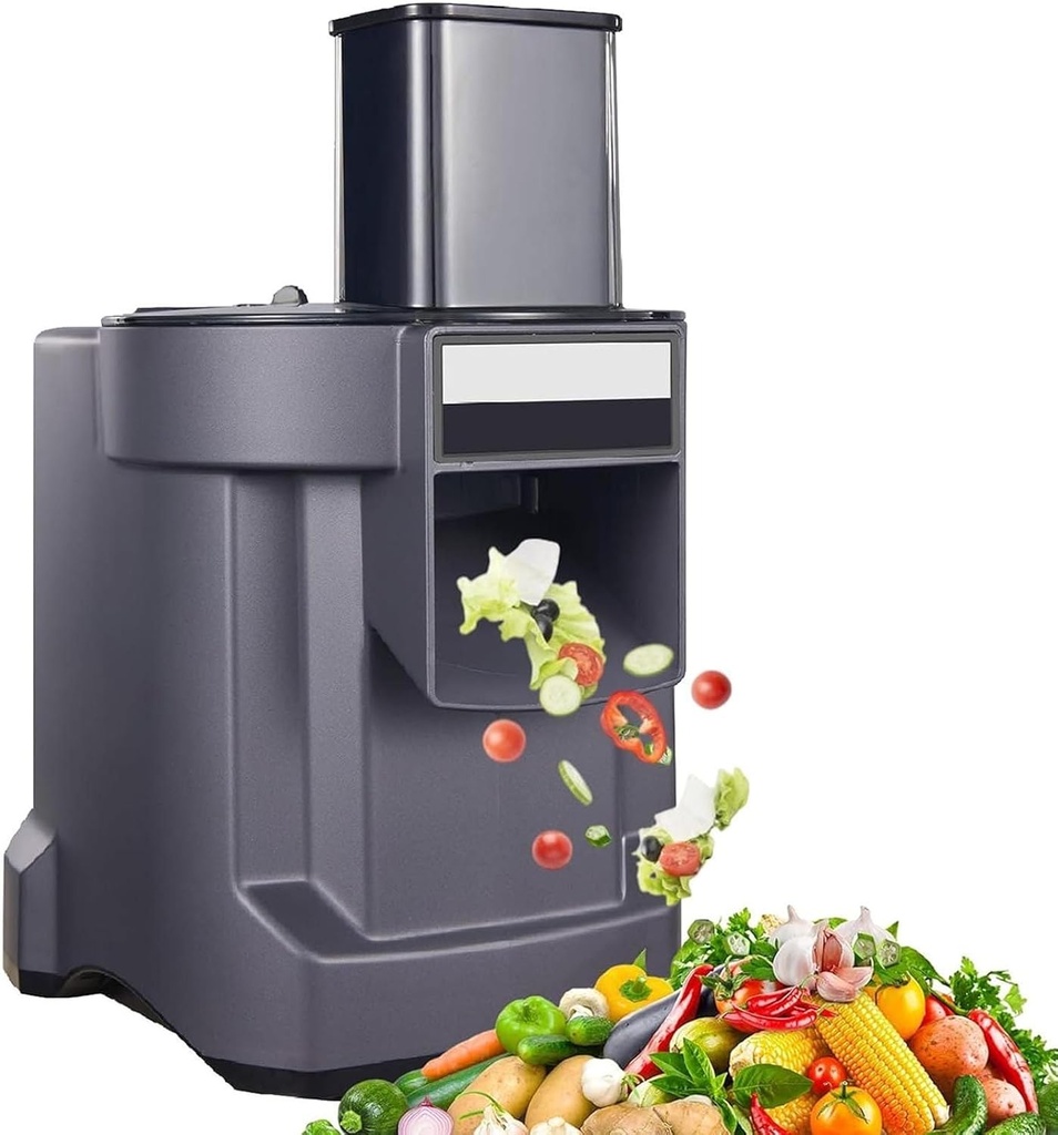 3-In-1 Electric Vegetable Dicer/Slicer/Shredder-100w Commercial-Grade Food Processor- 78 * 60mm Large Diameter +Cleaning Grid-For Carrot, Potato, Onion, Commercial & Home Kitchen