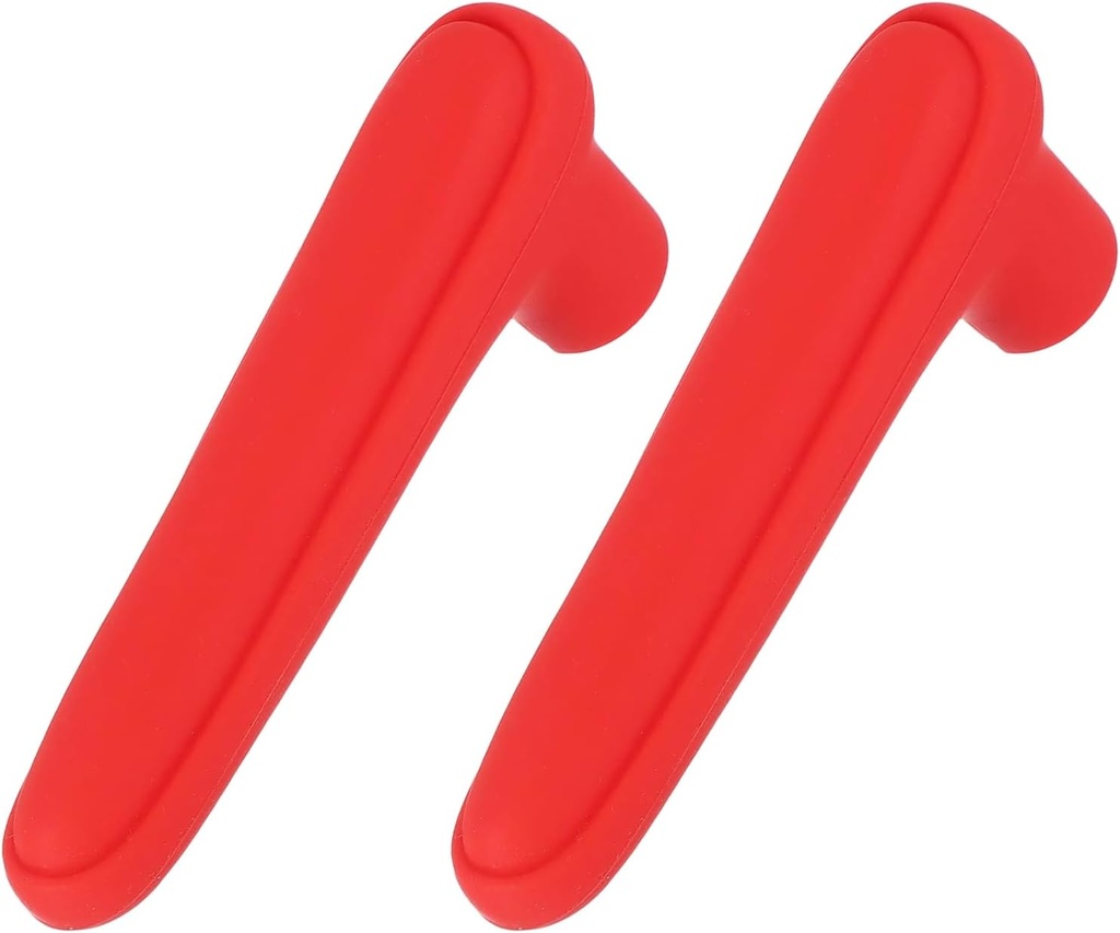 uxcell 2 Pcs Door Handle Covers, Silicone Safety Doors Knob Handle Protector Covers Anti-Collision Soft Doors Pull Cover for Bedrooms Bathrooms Offices, Red