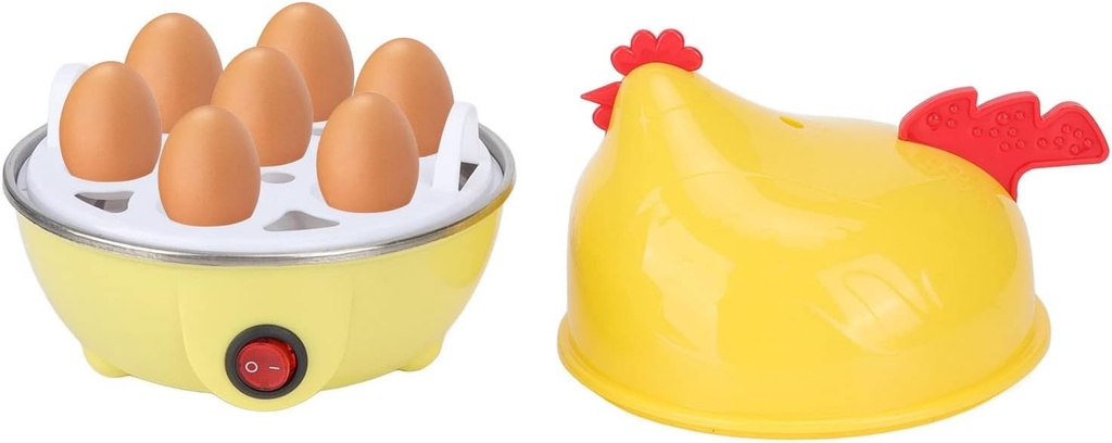 Electric Multifunctional Chicken Shape Rapid Egg Boiler, 7 Egg Capacity Automatic Shut Off Mini Breakfast Machine Electric Rapid Egg Cooker Egg Hard Boiled