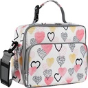 MESA Lunch Bag for Kids - Kids Lunchbox for School, Daycare, Kindergarten - Insulated Lunch Box for Girls & Boys (Heart)