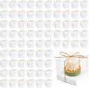 96 Pieces Individual Cupcake Boxes Single Cupcake Container Clear Cupcake Carrier Plastic Cupcake Storage Cupcake Holder with Ribbon and Insert for Wedding Birthday Party Favor, 3.5 x 3.5 x 3.5(White)
