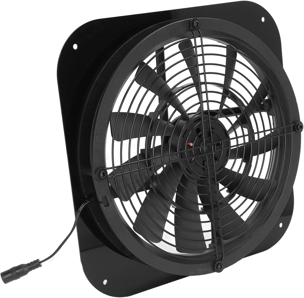 Solar Exhaust Fan, 9.8in Ventilation Fans Attic Fan High Speed Window Fan for Smokers Bathroom Kitchen Greenhouse Whole House