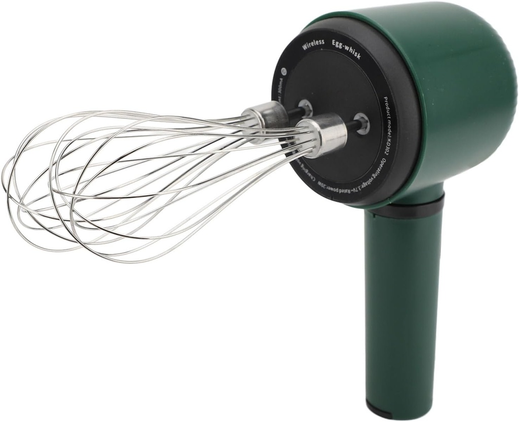 Cordless Hand Mixer, USB Handheld Egg Beater Splashproof with Whisk for Kitchen