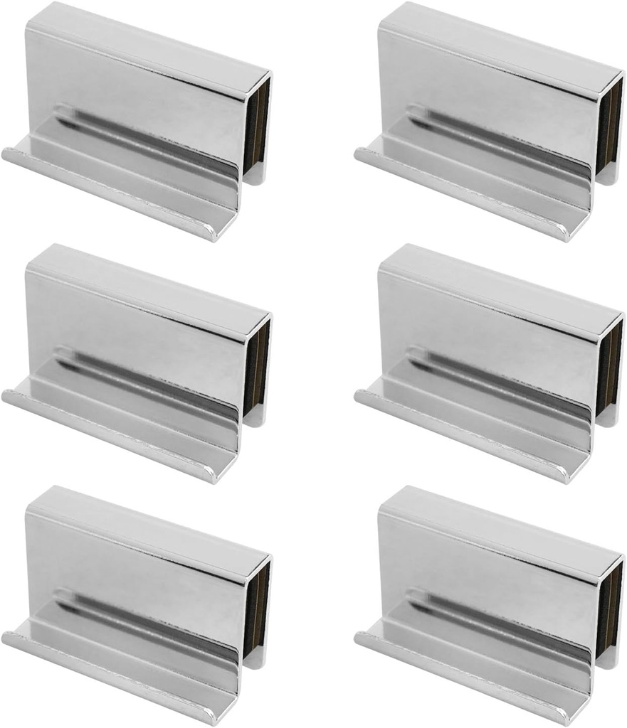 Glass Door Handle Door Clamp 1.6" Glass Finger Edge Pull for 4-6mm or Acrylic Display Window and Cabinet Door Handles 4PCS