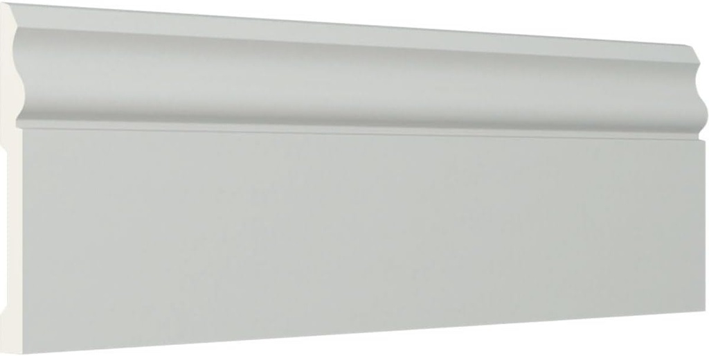 Ekena Millwork Endurathane Aberdeen Baseboard Moulding, 5 1/2"H x 5/8"P x 94 1/2"L, Factory Primed (12-Pack)