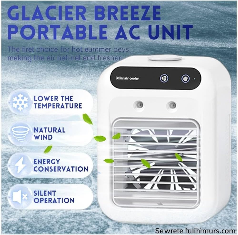 2025 Glacier Portable Air Conditioner Portable Evaporative Cooler Stay Chilling Cool This Summer Affordable Glacier Breeze AC Unit Glacier Breeze Portable Air Cooler Compact Energy Efficient