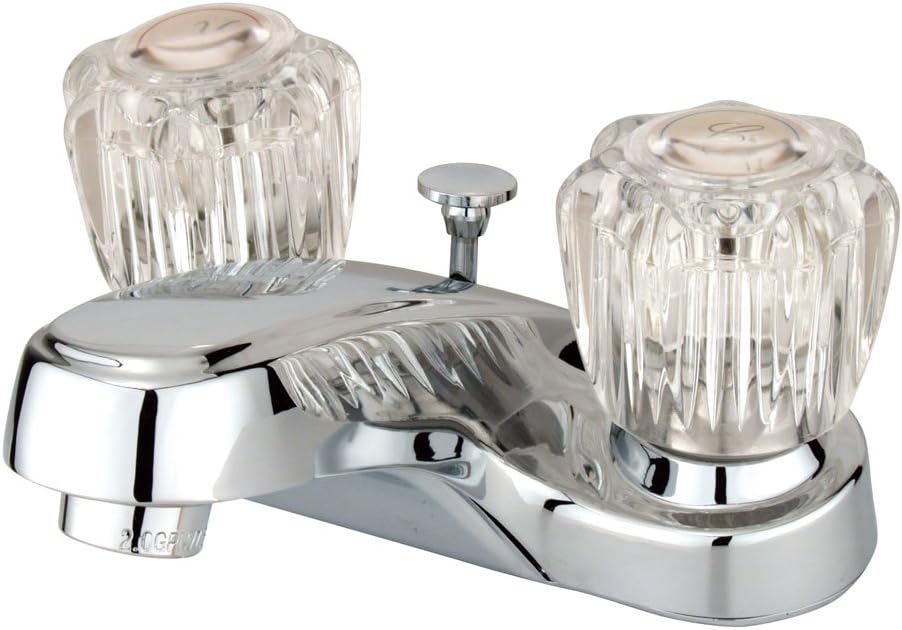 Elements of Design Americana EB161B Centerset Lavatory Faucet with Brass Pop-Up, 4-Inch, Polished Chrome