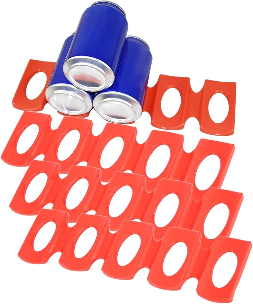 4pcs Silicone Bottle Stacking Mat, Refrigerator Organizer Holder Rack to Stack Bottles Foldable Bottle Stacker Can Holder Rack Space Saver Organizer for Bottles, Cans, Beer, Soda