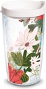 Tervis Mellow Floral Made in USA Double Walled Insulated Tumbler Travel Cup Keeps Drinks Cold & Hot, 16oz, Classic
