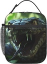 Insulated Lunch Box for Women Men, Snake Theme Lunch Box Reusable Portable Lunch Bag Cooler Tote Waterproof Lunch Container for Office Picnic Work Travel Hiking