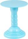 Mirandinha Store - Tall Plastic Round Baby Blue Cake Stand for Wedding, Birthday Party, Graduation, Celebration - Cupcake Stand, Cake Holder, Candy Display, Dessert Tray 4 Heights 8 Inches Adjustable