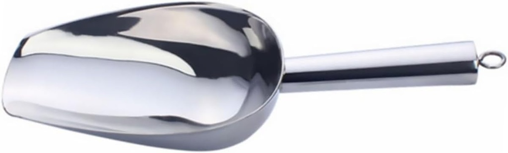 1Pc Stainless Steel Flour Shovel Ergonomic Kitchen Gadget for Ice Sugar and Sweets Practical Food Scoops for Home and Supermarket Use Versatile Tool for Flour Nuts and Beans