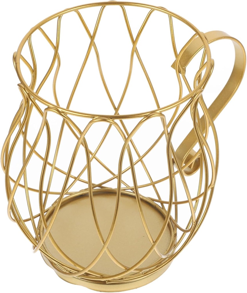 Coffee Storage Stand Iron Basket Convenient Organizer for Home and Coffee Shop Multi-Purpose Display Holder for Fruits and Snacks