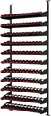 Ultra Wine Racks Showcase Cork Out Wine Display - Black, Modular Wine Rack (Holds 121 Bottles), Industry-First Cork-Out Configuration, Modern Wine Storage for Wine Cellars, Home Bars, and Kitchens