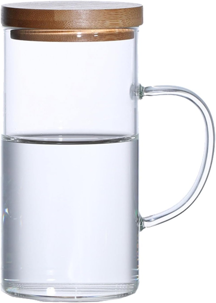 Glass Water Pitcher With Lid And Handle Juice Jug Cold Jug Glass Jug Glass Cups Drinking Glasses Vintage Rooster Mug (Clear, One Size)