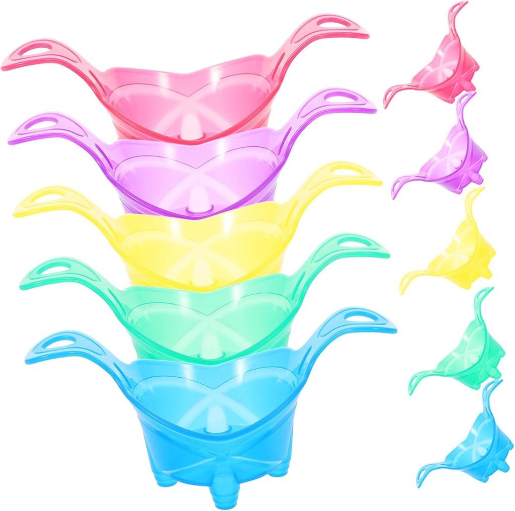 KICHOUSE 10pcs Dessert Cups Mousse Containers Sturdy Appetizer Holders for Jellies Puddings Desserts for Parties Gatherings Non-sliding Base Multi-color Colors