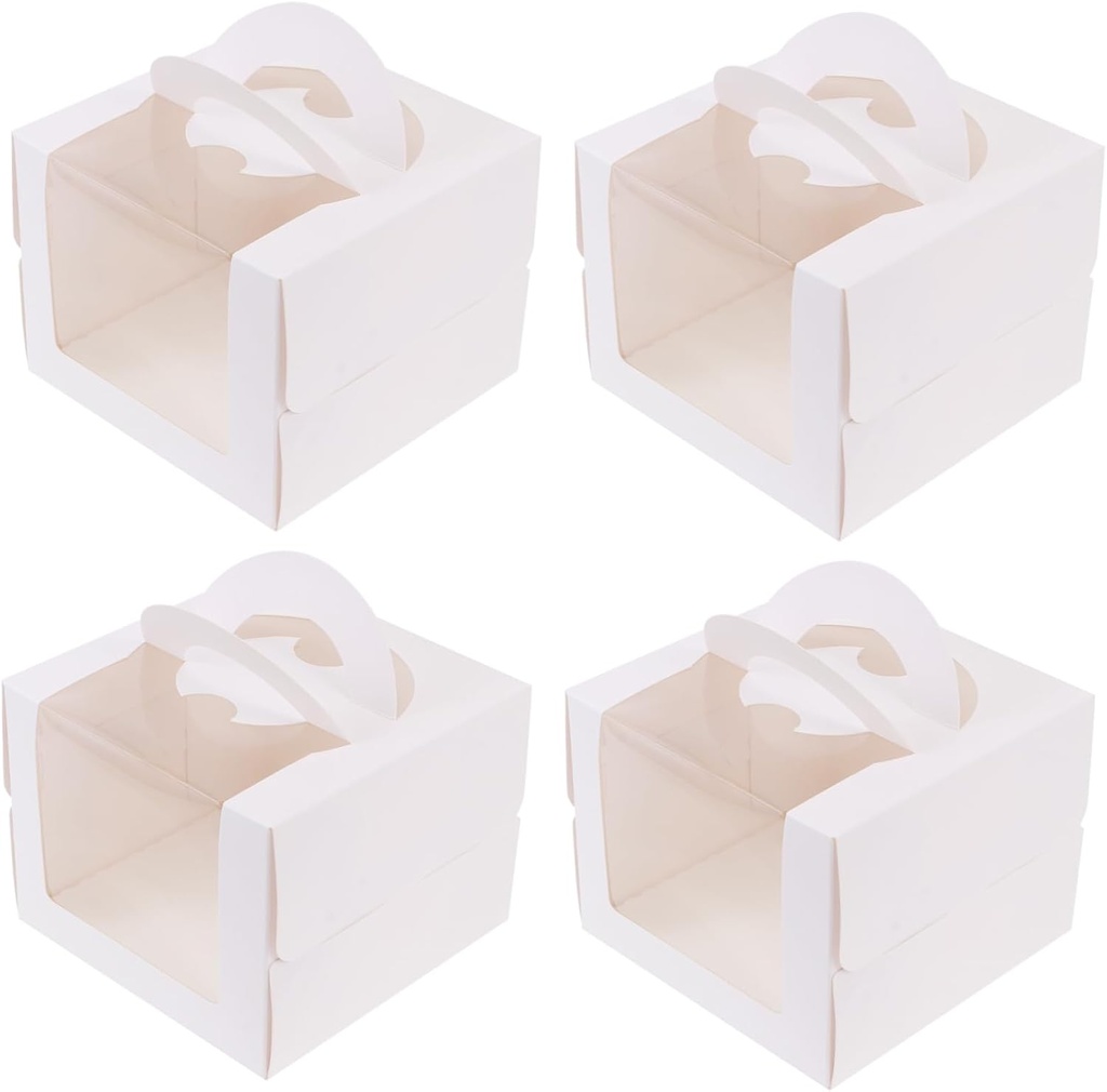 4 Pack Cake Boxes Birthday Cake Containers Lids Multi-purpose Baking Containers for Home Store