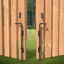 SAMKEYTEW 24" Cane Bolts for Gates Ground Gate Latch for Wooden Metal Gates, Gate Stopper Hardware - Heavy Duty Drop Rod, Safe and Secure, Corrosion Resistant (2 Pack)