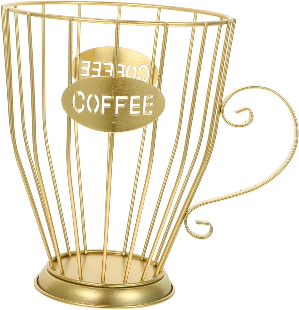 Cup Holder Storage Organizer Iron Display Basket Coffee Station Organizer Large Capacity for Home Cafe Use