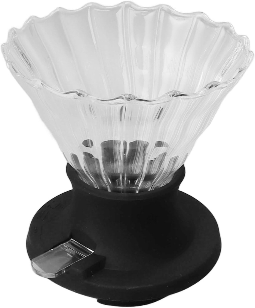 Yoidesu High Temperature Glass Coffee Dripper with Steel Balls, Prevent Falling, Easy to Operate, Suitable For Immersion and Hand Drip Extraction