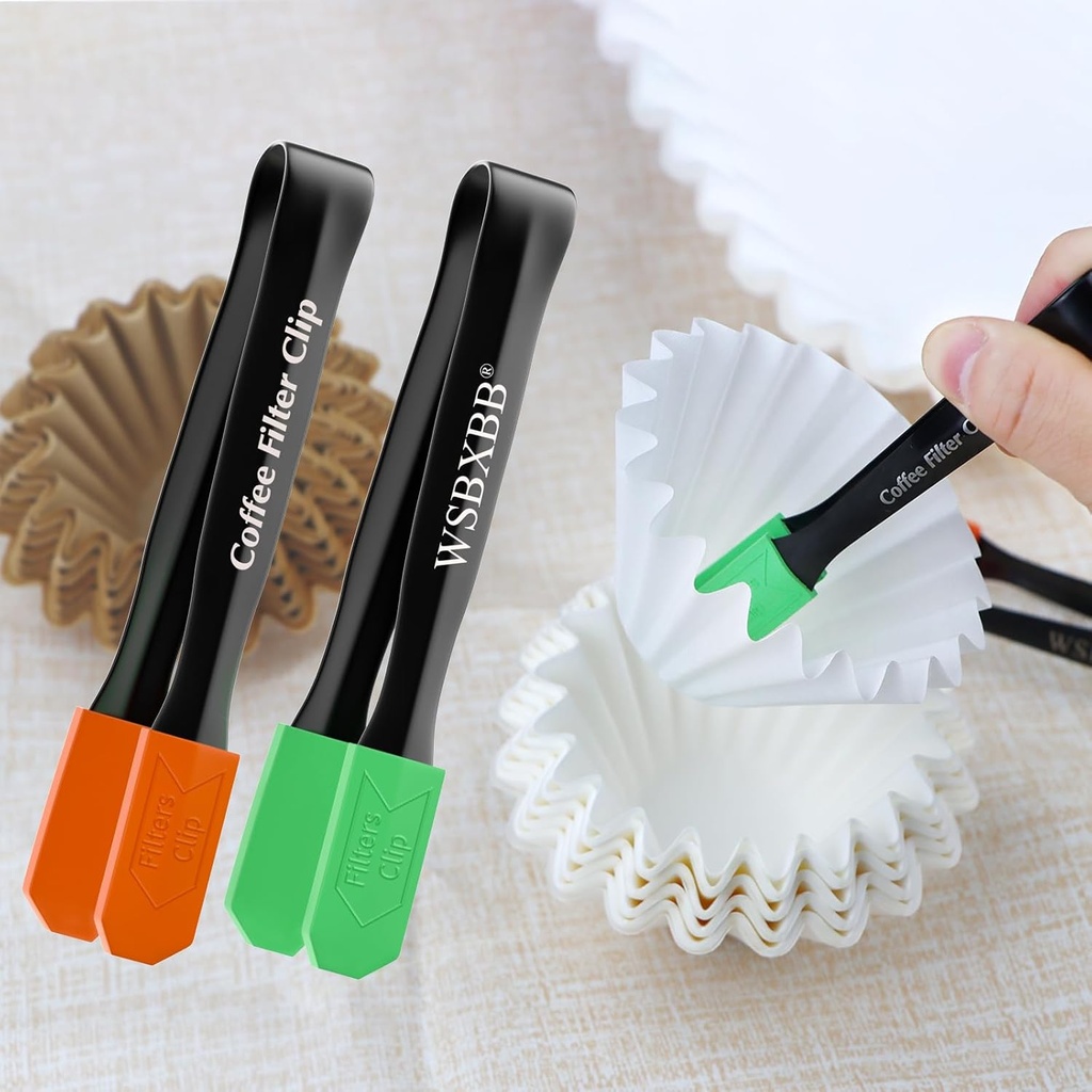 2 Pack Coffee Filters Separator Tool, Use for all kinds of Basket Filters, Grabber & Picker Up Tool (Orange & Green)