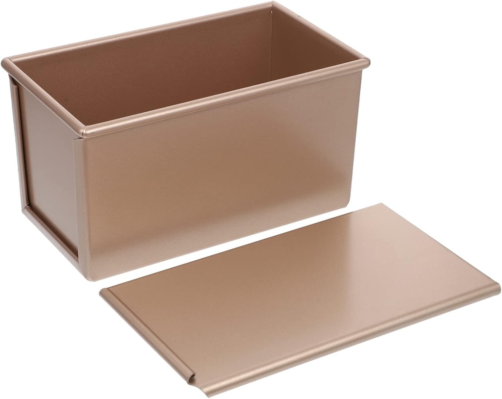 KICHOUSE Non-stick Toast Box Aluminum Loaf Pan Lid Baking Tray Mold Practical Bread Baking Pan for