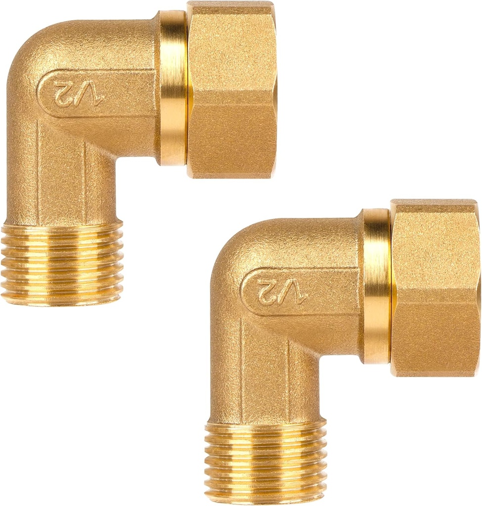 Old Clawfoot Bath Tub Mount Faucet Elbows Installation Kit Adapter Connector for Faucet to Water Line 3/4'' IPS Female to 1/2'' IPS Male, 1 Pair