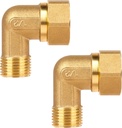Old Clawfoot Bath Tub Mount Faucet Elbows Installation Kit Adapter Connector for Faucet to Water Line 3/4'' IPS Female to 1/2'' IPS Male, 1 Pair