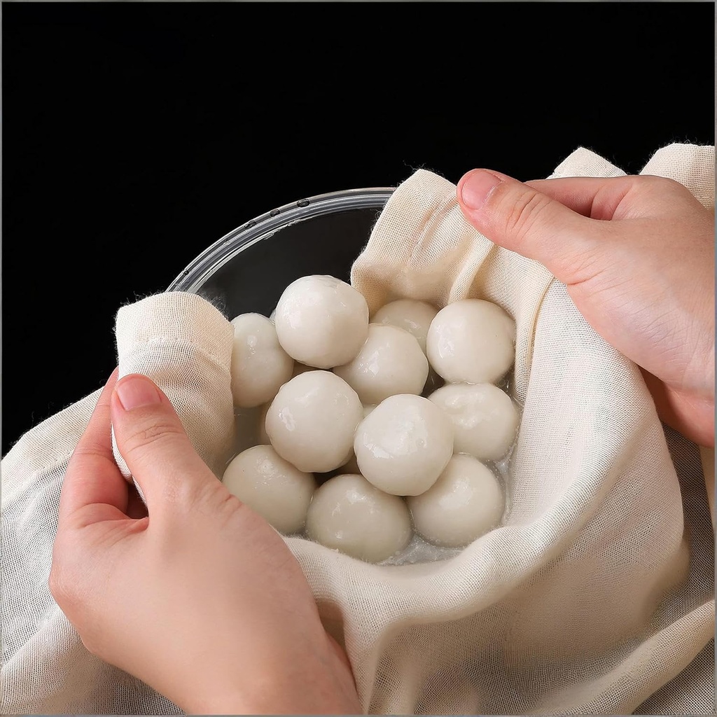5 Pcs of Natural Pure Cotton Steamer Cloth (20x20 Inch）, Reusable Natural Pure Cotton Cheese Cloth, Used for Cooking, Canning, Steaming, Food Filter Cloth (White)