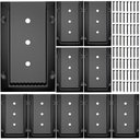 10pcs Deck Railing Bracket Connectors, 2x4 (1.5"x3.5") Brackets for Railing Wood Lumber Post, Sturdy Nylon Deck Rail Brackets with 70pcs Screws for Wooden Stair Fence Railings Handrail (DC01)