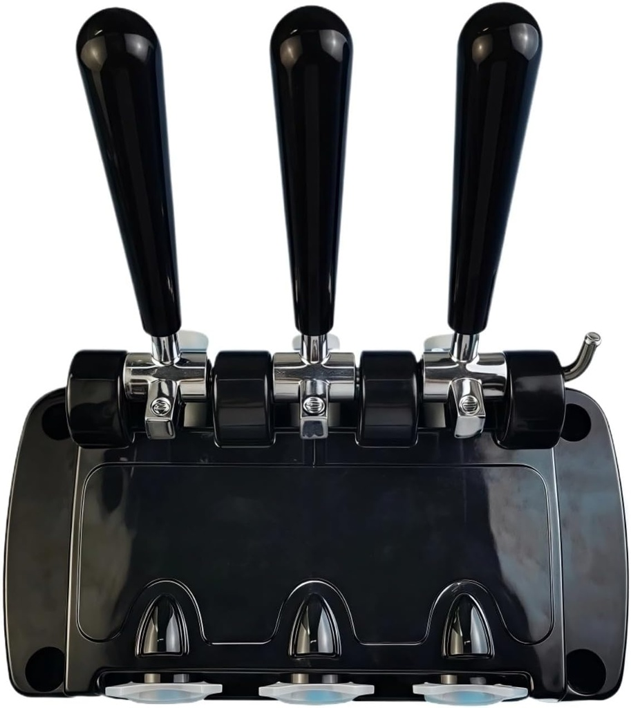 Black Discharge Valve Front Block Panel Spare Part, Compatible with Donper Soft Serve Ice Cream Machine Ahead Plate Replacements