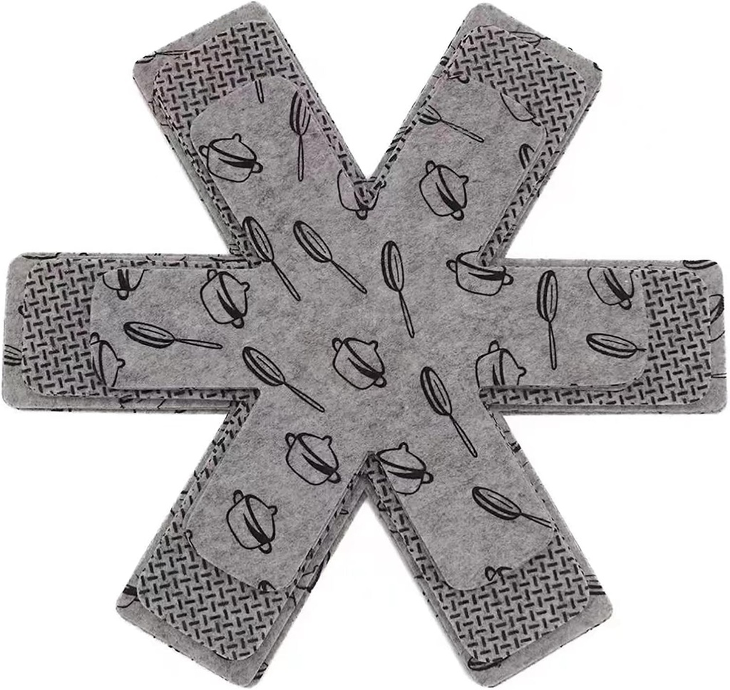 BOYAN Pot and Pan Protectors, Set of 12 and 3 Different Size, Cookware Protector Set/Felt Pots and Pans Divider Separator Pads Anti-Slip to Avoid Scratching or Marring When Stacking