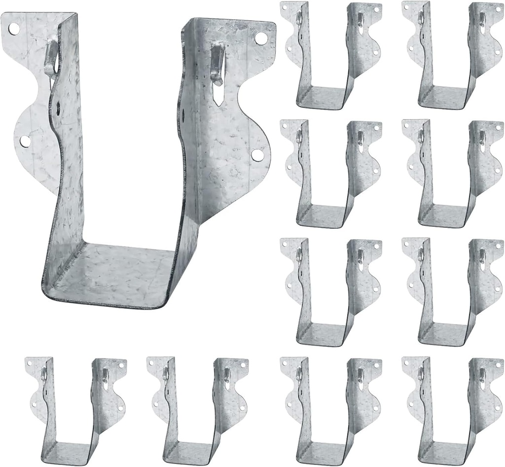LukLoy 10 Pack 2x4 Joist Hanger 20 Gauge Galvanizing Face Mount Joist Hangers for Wood