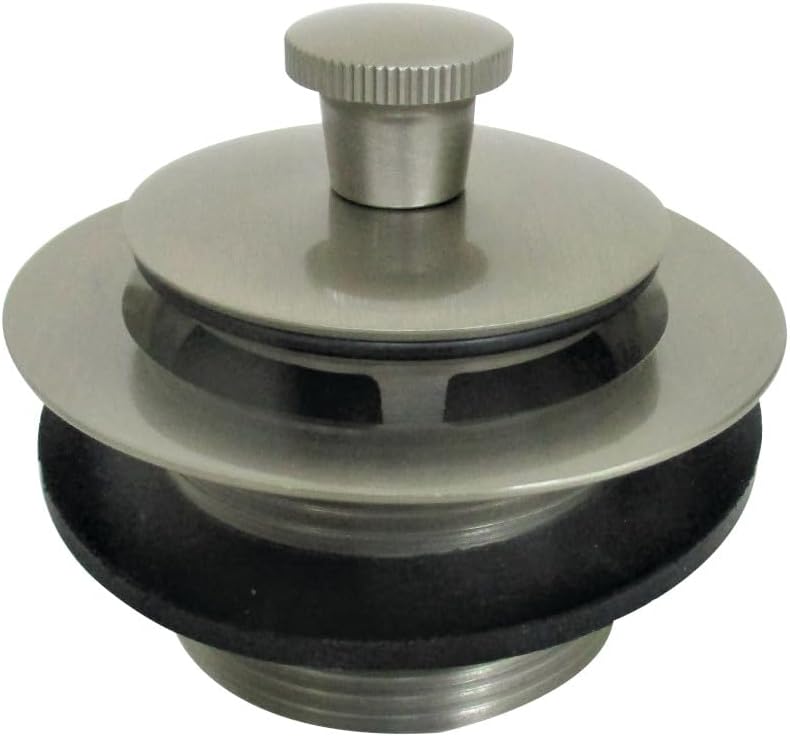 Kingston Brass DLL208 Lift and Lock Bath Tub Drain, Brushed Nickel