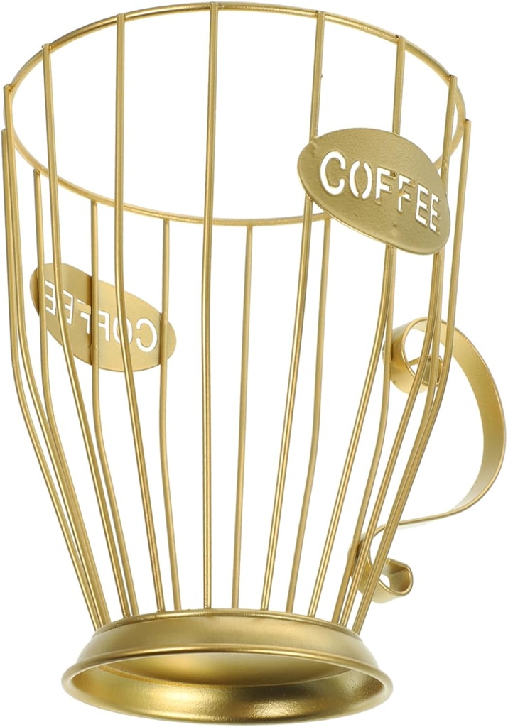 Wire Coffee Capsule Holder Storage Basket Iron Organizer Easy Clean Home Cafe Decor