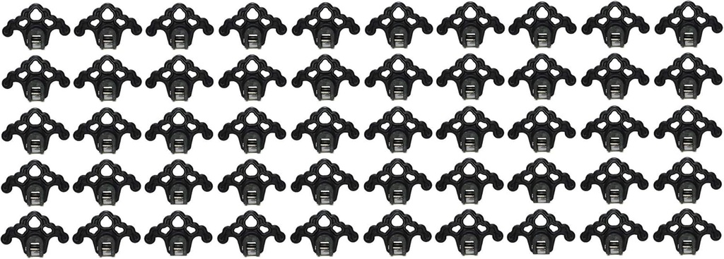 Plastic Roof Ice Guard Snow Guard Snow Stops for Standing Seam Metal Roofing - Multi-Color/Multi-Pack Listing (50, Black)