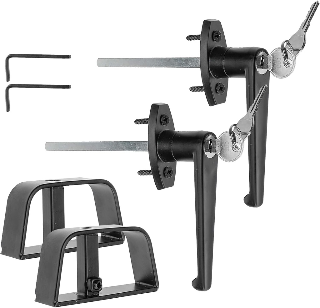 Yaegoo 2 Pack 5-1/2" Stem Shed Door Lock T-Handle Lock Kit, 2 Keys Each Lock, Shed Door T Handle Lock, Storage Barn Shed Door Hardware Lock Set (5.5 Inch)