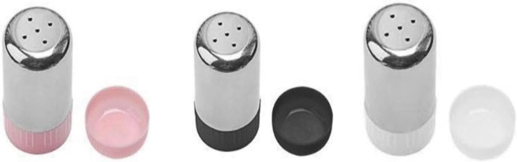 3pcs Stainless Steel Spice Bottle with Holes Powdered Sugar Bottle with Lid Condiment Jar Pepper Dispenser for Home Kitchen Camping