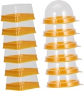 Ciieeo 100pcs Party Baking Boxes Egg Yolk Puff Holder Transparent Food Grade Pet Cake Containers for Home Dessert Bakery Use Safe Compact Design with Sealing Effect