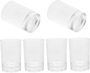 6pcs Clear Drinking Glass Multi-functional Transparent Cups for Juice Water for Home Office and Parties Each